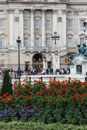 Vista frontal del Palacio de Buckingham