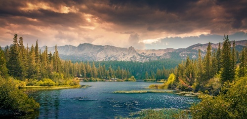 Paysage avec un lac