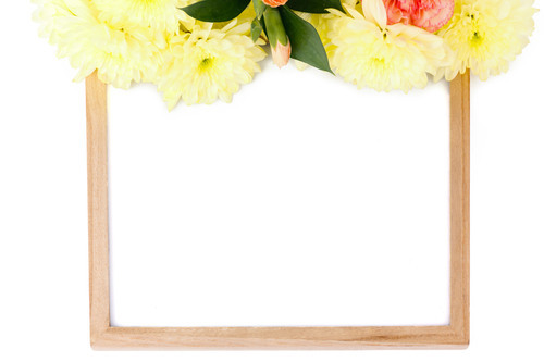 Frame, versierd met bloemen