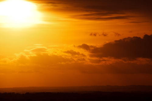 Coucher du soleil et nuages