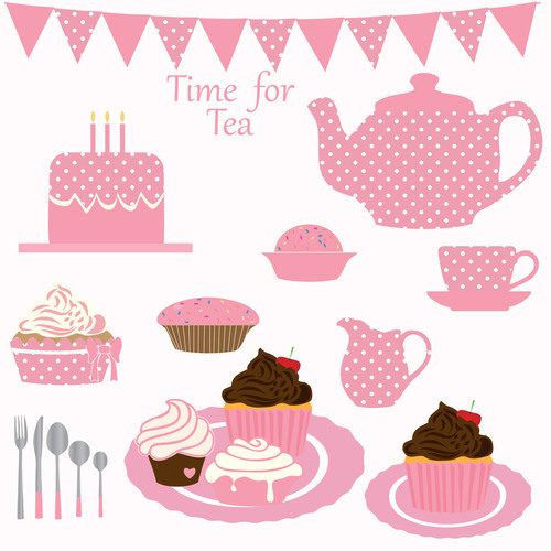 Cupcake thee partij clipart