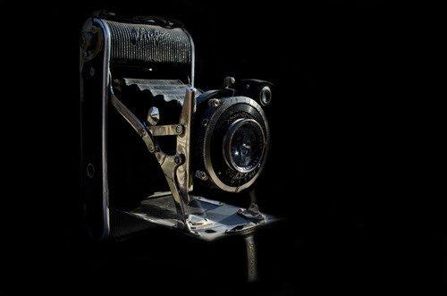 Retro camera in the dark