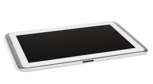 Blanc tablet avec bordure argentée