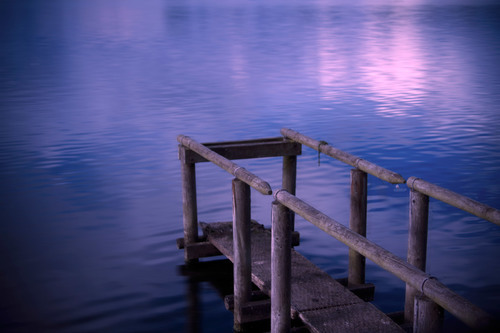 Coucher de soleil sur le lac