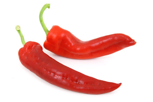 Dvě červené papriky