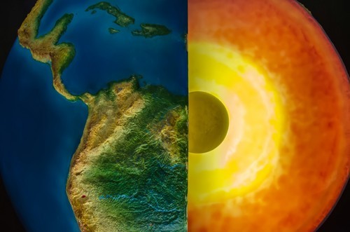 Planeten jorden centrerar Core