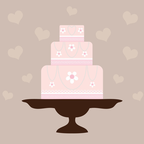 Wedding cake illustration