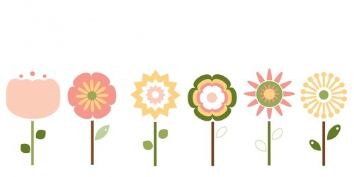 Flores clipart isolado