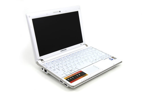 Witte mini laptop