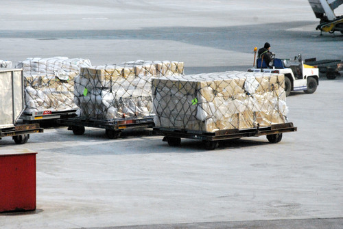 Air freight at airport