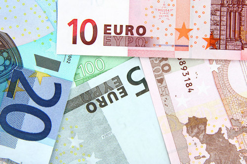 Euro in verschillende waarden