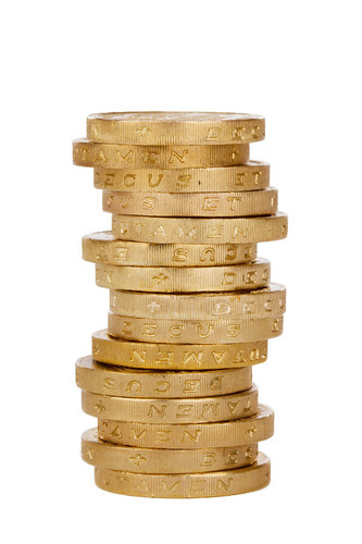 Stack of golden coins
