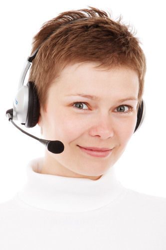 Young girl with headset