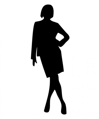 Woman silhouette isolated