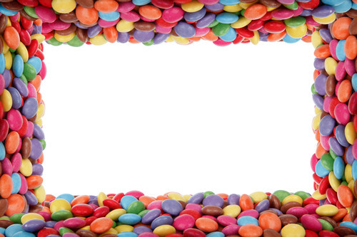 Cadru de bomboane colorate