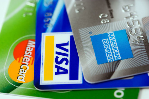 Tre kreditkort
