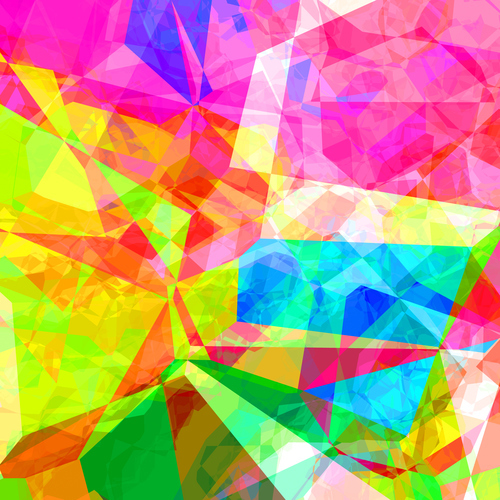 Polygonal colorful pattern