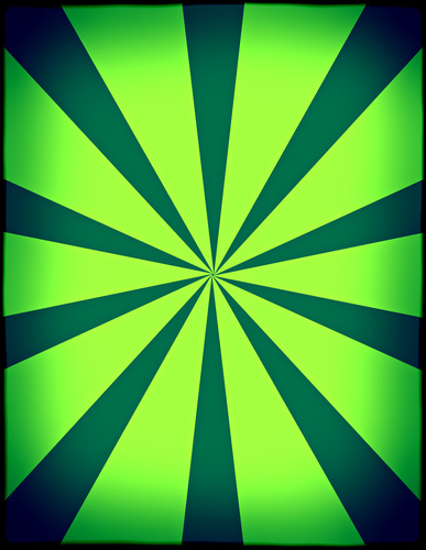 Green background with radial beams