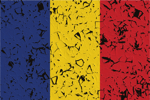Romanian flag with holes