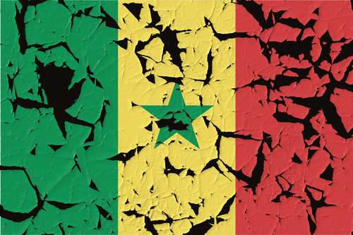 Senegalská vlajka s otvory