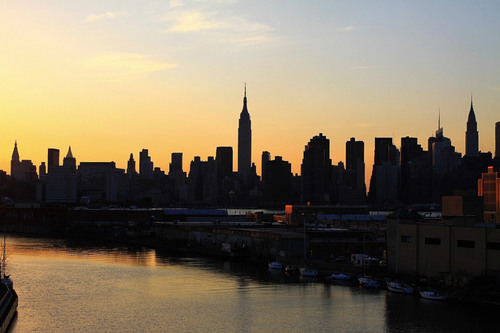 City Skyline In The Dusk