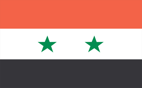 Flagga av Syrien