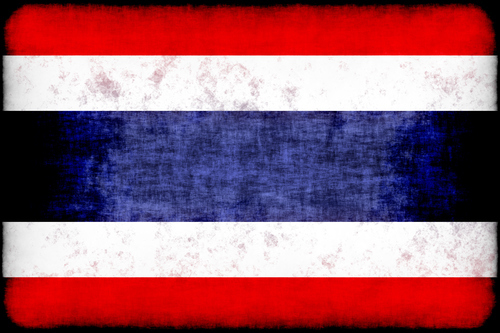 Thajsko vlajka s texturou, grunge