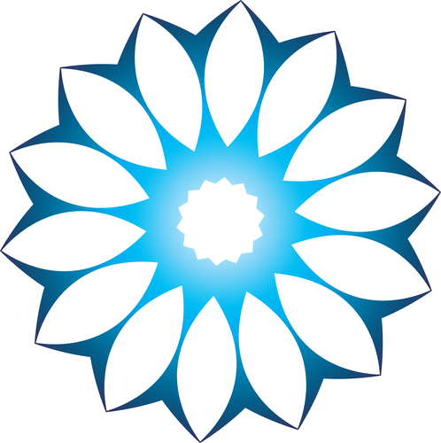 Ilustración de flor azul