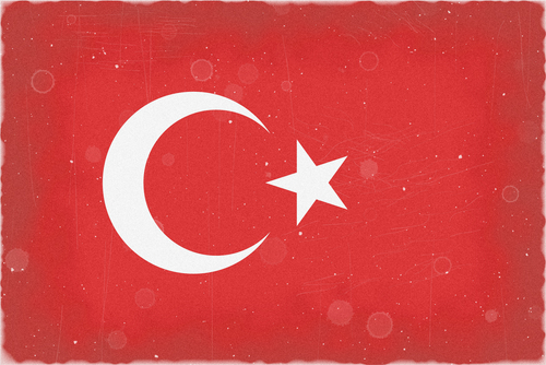 Bandeira da Turquia desgastada