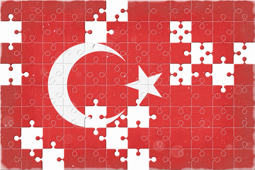 Puzzle de bandera turca