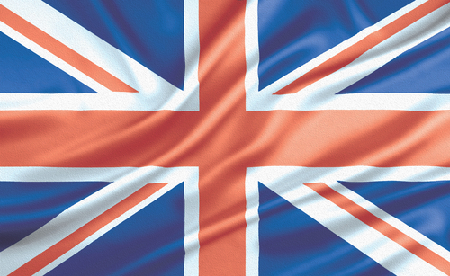 Flag of United Kingdom with texture