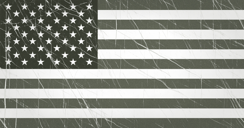 Drapelul SUA cu zgârieturi