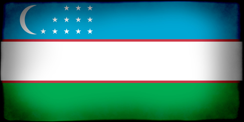 Uzbekistan flagga