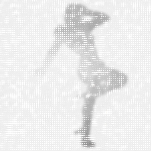 Grey silhouette of a woman