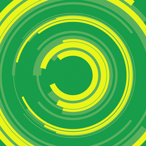 Círculos de verde e amarelos 2