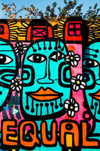 Caramida wall pictură de feţe