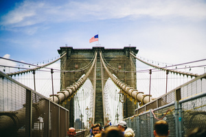 Brooklyn Bridge fotgängare