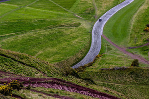 Car countryside road Edinburgh