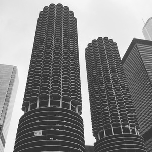 Oval skyscrapers pair