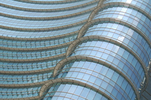 Circular glass facade