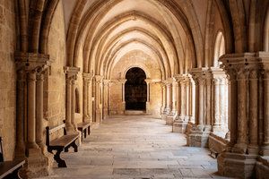 Long hall in Coimbra, Portugal