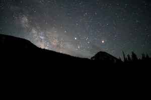 Céu estrelado acima de Colorado, Estados Unidos