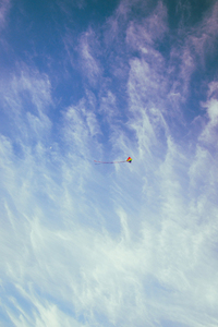 Colorful kite clouds