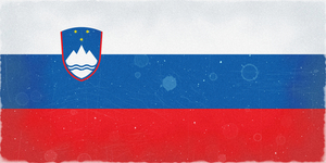 Sloveense vlag met ruwe randen