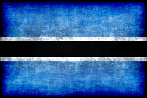 Flag of Botswana with grunge effect