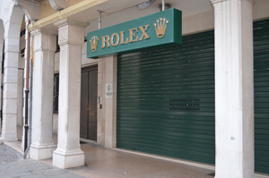 Loja fechada de Rolex