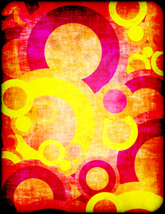 Red and yellow retro graphics