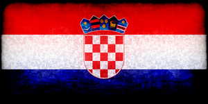 Croatian flag with grunge effect