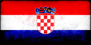 Croatian flag grunge texture