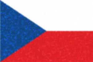 Чешский флаг в стиле пунктирный